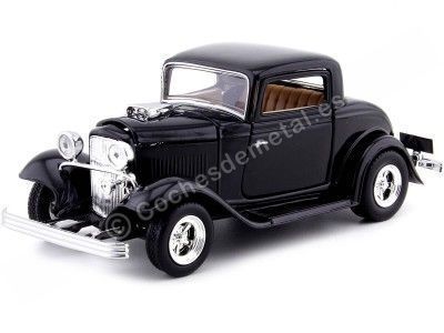 1932 Ford Coupe Negro 1:24 Motor Max 73251 Cochesdemetal.es