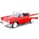 Cochesdemetal.es 1957 Chevrolet Bel Air Rojo/Blanco 1:24 Motor Max 73228