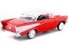 Cochesdemetal.es 1957 Chevrolet Bel Air Rojo/Blanco 1:24 Motor Max 73228