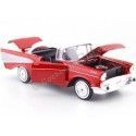 Cochesdemetal.es 1957 Chevrolet Bel Air Rojo/Blanco 1:24 Motor Max 73228