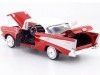 Cochesdemetal.es 1957 Chevrolet Bel Air Rojo/Blanco 1:24 Motor Max 73228