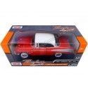 Cochesdemetal.es 1957 Chevrolet Bel Air Rojo/Blanco 1:24 Motor Max 73228