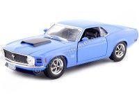 1970 Ford Mustang Boss 429 Azul 1:24 Motor Max 73303