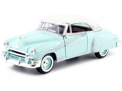 Cochesdemetal.es 1950 Chevrolet Bel Air Hard Top Verde / Beige 1:24 MOTOR MAX 73268