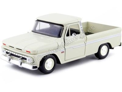Cochesdemetal.es 1966 Chevrolet C10 Pickup de Fleetside Beige 1:24 Motor max 73355