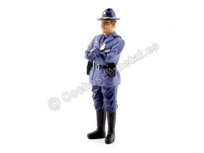 Figura de Resina "Policia Estatal Americana State Trooper Tim" 1:18 American Diorama 16108 Cochesdemetal.es
