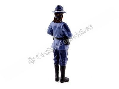 Figura de Resina "Policia Estatal Americana State Trooper Sharon" 1:18 American Diorama 16109 Cochesdemetal.es 2