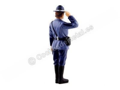 Figura de Resina "Policia Estatal Americana State Trooper Brian" 1:18 American Diorama 16110 Cochesdemetal.es 2