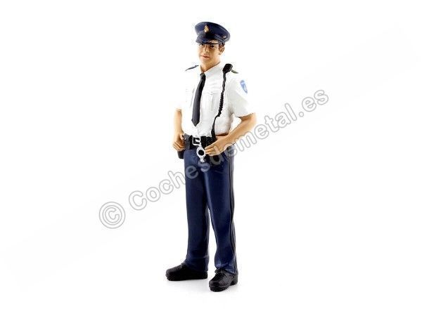 Cochesdemetal.es Figura de Resina "Policía de Holanda" 1:18 American Diorama 23993