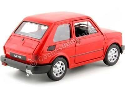 1972 Fiat 126 (Seat 126) Rojo 1:21 Welly 24066 Cochesdemetal.es 2