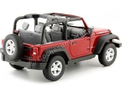 Cochesdemetal.es 2007 Jeep Wrangler Rubicon Cabrio Rojo 1:24 Welly 22489 2