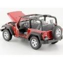 Cochesdemetal.es 2007 Jeep Wrangler Rubicon Cabrio Rojo 1:24 Welly 22489