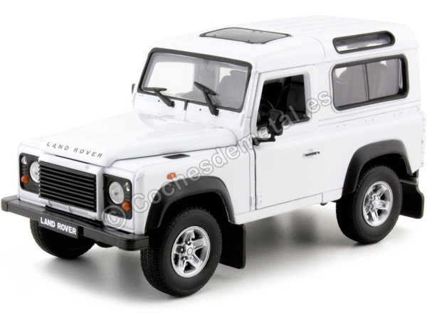 Cochesdemetal.es 2010 Land Rover Defender 90 TDI Blanco 1:24 Welly 22498