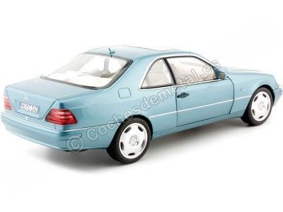 Cochesdemetal.es 1997 Mercedes-Benz CL600 Coupe (C140) Azul Metalizado 1:18 Norev HQ 183448 2