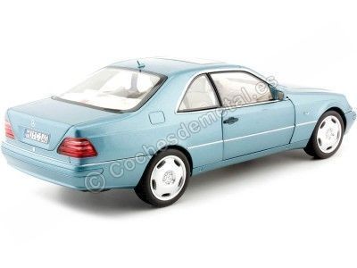 1997 Mercedes-Benz CL600 Coupe (C140) Azul Metalizado 1:18 Norev HQ 183448 Cochesdemetal.es 2
