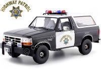 1995 Ford Bronco "California Highway Patrol" Negro/Blanco 1:18 Greenlight 19089