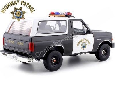 Cochesdemetal.es 1995 Ford Bronco "California Highway Patrol" Negro/Blanco 1:18 Greenlight 19089 2