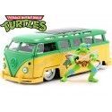 Cochesdemetal.es 1962 Volkswagen VW Bus T1 + Leonardo "Tortugas Ninja" 1:24 Jada Toys 31786/253285000