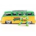 Cochesdemetal.es 1962 Volkswagen VW Bus T1 + Leonardo "Tortugas Ninja" 1:24 Jada Toys 31786/253285000