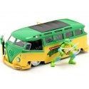 Cochesdemetal.es 1962 Volkswagen VW Bus T1 + Leonardo "Tortugas Ninja" 1:24 Jada Toys 31786/253285000