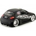 Cochesdemetal.es 2003 Peugeot 206 Tuning Negro Mate 1:24 Welly 22486