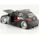 Cochesdemetal.es 2003 Peugeot 206 Tuning Negro Mate 1:24 Welly 22486