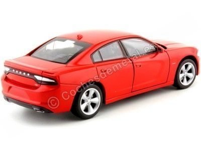 2016 Dodge Charger R/T Rojo 1:24 Welly 24079 Cochesdemetal.es 2