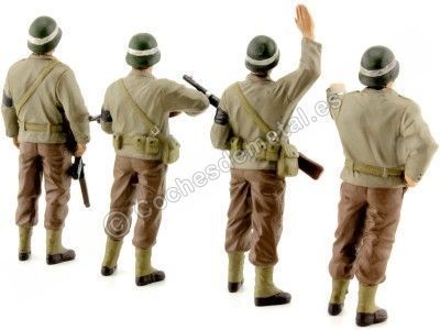 Cochesdemetal.es Figura de Resina "WWII US Policía Militar, Set de 4" 1:18 American Diorama 77414 77415 77416 77417 2