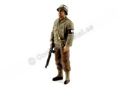 Cochesdemetal.es Figura de Resina "WWII US Policía Militar Figura III" 1:18 American Diorama 77416