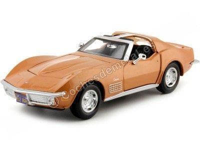 Cochesdemetal.es 1970 Chevrolet Corvette C3 T-TOP Cuivre métallisé 1:24 plus 31202