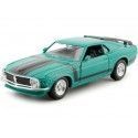 Cochesdemetal.es 1970 Ford Mustang Boss 302 Verde / Negro 1:24 Food 31943