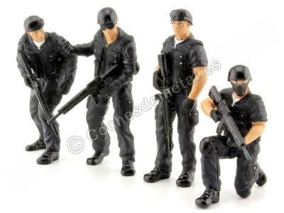 Figura de Resina "Unidad GEO/SWAT, Set de 4" 1:18 American Diorama 77418 77419 77420 77421 Cochesdemetal.es