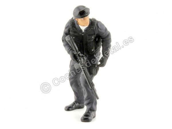 Cochesdemetal.es Figura de Resina "Unidad GEO/SWAT Fusilero" 1:18 American Diorama 77420