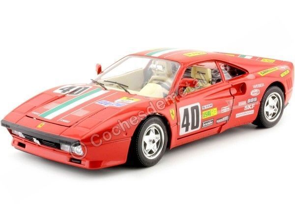 Cochesdemetal.es 1984 Ferrari GTO 1984 Nº40 24H LeMans Rojo 1:18 Bburago 3027