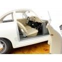 Cochesdemetal.es 1962 Porsche 356B Coupe "Vintage con Peana de Madera" Blanco 1:18 Bburago 3721