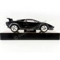 Cochesdemetal.es 1988 Lamborghini Countach "Vintage con Peana de Madera" Negro 1:18 Bburago 3737