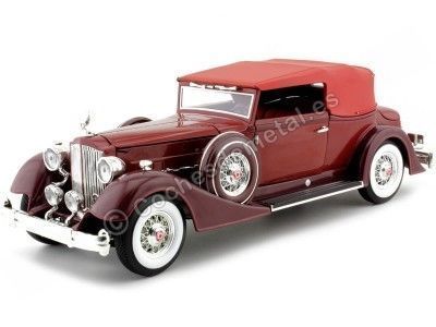 Cochesdemetal.es 1934 Packard V12 Victoria Soft Top Rojo 1:18 Auto World AW271