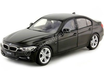 2012 BMW Serie 3 (F30) 335i Negro 1:18 Welly 18043 Cochesdemetal.es