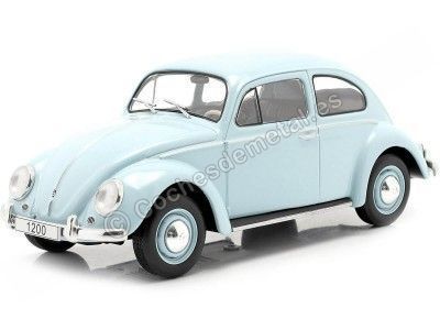 Cochesdemetal.es 1960 Volkswagen VW Escarabajo Azul Claro 1:24 WhiteBox 124055