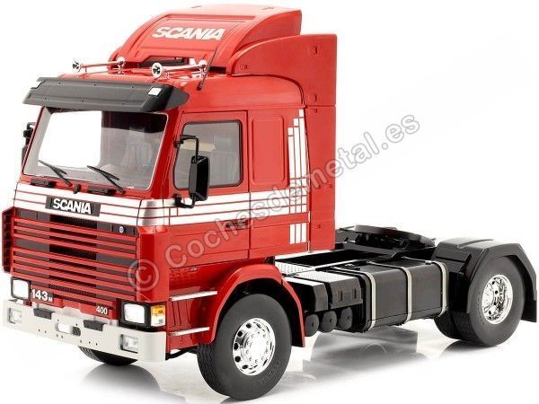 Cochesdemetal.es 1987 Camion Scania 143 Topline Rojo/Plata 1:18 MC Group 18142