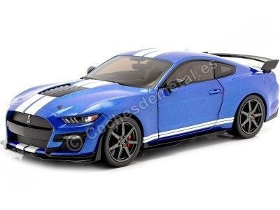 2020 Ford Mustang Shelby GT500 Fast Track Azul/Blanco 1:18 Solido S1805901 Cochesdemetal.es