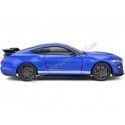 Cochesdemetal.es 2020 Ford Mustang Shelby GT500 Performance Fast Track Azul/Blanco 1:18 Solido S1805901