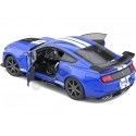 Cochesdemetal.es 2020 Ford Mustang Shelby GT500 Performance Fast Track Azul/Blanco 1:18 Solido S1805901