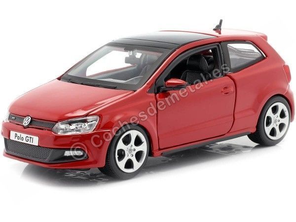 Cochesdemetal.es 2014 Volkswagen Polo GTi Mark 5 Rojo 1:24 Bburago 21059 En Liquidación