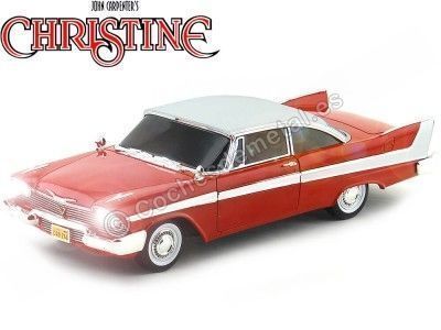1958 Plymouth Fury "Christine" Red-White 1:18 Auto World AWSS102 Cochesdemetal.es