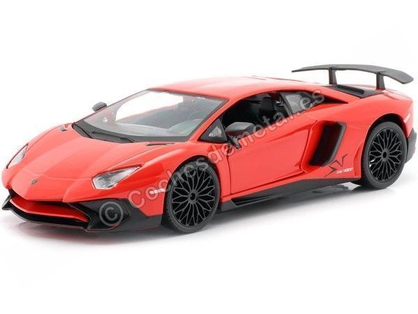 Cochesdemetal.es 2015 Lamborghini Aventador LP 750-4 SV Coupe Red 1:24 Bburago 21079 En Liquidación