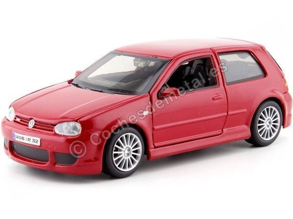 Cochesdemetal.es 2002 Volkswagen VW Golf R32 Mk4 V6 Rojo 1:24 Maisto 31290 En Liquidación