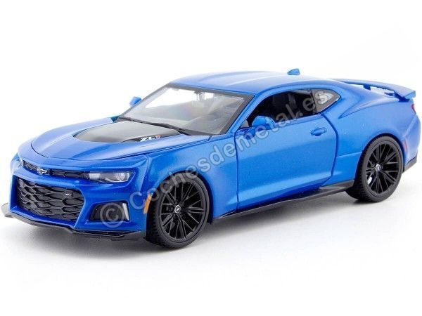 CARSDEMETAL.ES 2017 Chevrolet Camaro ZL1 Metallic Blue 1:24 MAISTO 31512 en liquidation