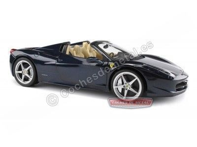 Cochesdemetal.es 2011 Ferrari 458 Italia Spider Azul Metalizado Hot Wheels X5529 2