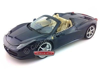 Cochesdemetal.es 2011 Ferrari 458 Italia Spider Azul Metalizado Hot Wheels X5529